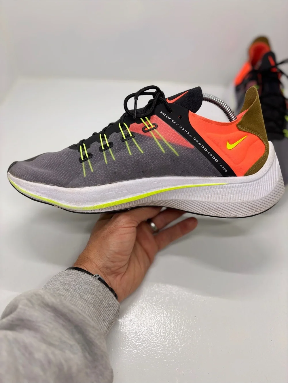 Nike Zoom Fly SP AO1554-001 Running Shoes Gray Orange Men’s Size 11